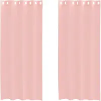 vidaXL Gordijnen met doorvoertules 2 st 140x225 cm roze