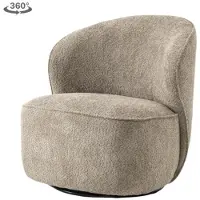 Tower Living Draaifauteuil Belvi - Beige Stof - 79x76x81cm