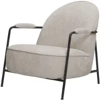 Tower Living Fauteuil Amelia - Beige Stof - Met Armleuning - 82x73x77cm
