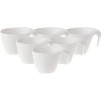 Villeroy & Boch Multipack Villeroy & Boch Flow koffiebeker - 6 stuks, Kopje, Wit