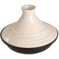 Staub Tajine 20 cm - zwart-crème