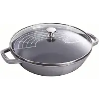 Staub gietijzeren wokpan - 30 cm, grafiet/grijs