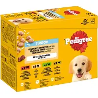 Pedigree Junior Hondenvoer in Gelei Mix Selectie Maaltijdzakjes Multipack 12x100 gr