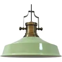 Bamyum Hanglamp Augusta, dimbaar, groen, Woon-/ Eetkamer, metaal, Vintage, hanglamp