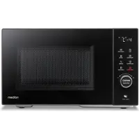 Medion magnetron met grill en convectie (23 liter, 900 watt, 1000 watt grill, 1680 watt convectiefunctie, 11 automatische programma's, 5 vermogensstanden, ontdooifunctie, roestvrij staal, MD12031) zwa