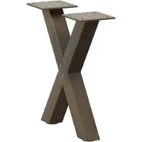 vidaXL Salontafelpoten 2 st X-vormig 30x(30-31) cm staal naturel