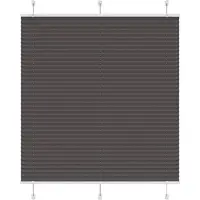 vidaXL Plissé rolgordijn 115x150cm stofbreedte 114,4cm polyester zwart