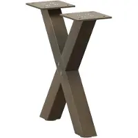 vidaXL Salontafelpoten 2 st X-vormig 37x(30-31) cm staal naturel