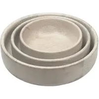Leeff Kom Bente S, set van 3 – Schalen – Naturel – 7 x 7 x 2,5 CM – Hout
