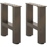 vidaXL Salontafelpoten 2 st 30x (30-31) cm staal naturel staal