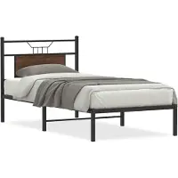 vidaXL Bedframe zonder matras, Sonoma-eikenhout, 90x200 cm, houtvezel
