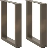 vidaXL Salontafelpoten 2 st U-vormig 28x(42-43) cm staal naturel