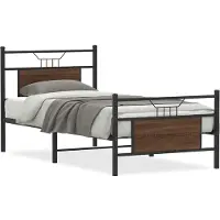 vidaXL Bedframe zonder matras, bruin eikenhout, 80x200 cm, houtvezel