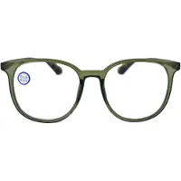 Fangle Computerbril Big Round Olive Zonder sterkte