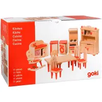 Goki - Poppenhuismeubeltjes serie 2: Keuken 11-delig - Hout
