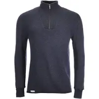 Woolpower - Zip Turtleneck 400 - Longsleeve L, blauw