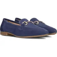 Ayana 4788 - Loafers - Suéde met goudkleurig detail - Blauw - Maat 39,5