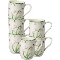 Villeroy & Boch Becher mit Henkel Colourful Spring 340 ml Set van 6