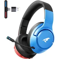Kofire × CINPUSEN CG-01 - Draadloze Gaming Headset - Over ear koptelefoon - Met microfoon - PC/PS4/PS5/Nintendo Switch - Blauw rood