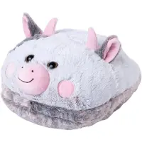 Noxxiez Cozy Voetenwarmer Koe 35x26cm Wit wit Pluche Knuffel