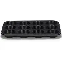 Patisse Muffinvorm12vaks 35cm Zwart zwart Staal Bakvorm