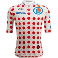 Santini Tour De France Official Polka Dot 2025 Korte Mouw Wielertrui