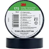 3M Isolatie Tape - 19mm breed - 0,178mm dik - 20 meter - Zwart