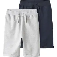 TWO SOON Broek navy / grijs gemêleerd