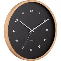Karlsson Wandklok Modesta - Zwart - 5.5x41.6x41.6cm - Wandklok Modern