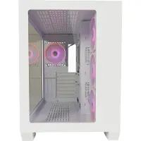 LC-Power Gaming 807W Midi-tower PC-behuizing Wit 4 voorgeïnstalleerde ventilators
