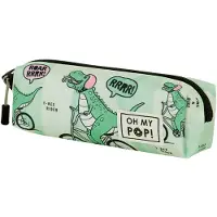 Oh My Pop - Oh My Pop! - Dinorrr-FAN Vierkante Roletui - Potloden etui - Pennenetui 2.0 - Groen