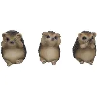 Nemesis Now - Drie Wijze Egels - Beeldjes - Crème - 8.5cm