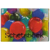 Merkloos Schetsboek Ballon 297x420 5st Wit wit Papier Schetsblok