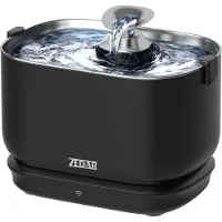 Zedar WF600 RVS Draadloze Drinkfontein met APP voor Kat of Hond - Inclusief 3 filters - Kattenfontein - Fluisterstil - Waterfontein Katten en Honden