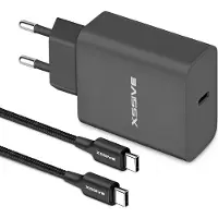 Xssive USB C Adapter 25W snellader met USB C naar USB C kabel - 1 Meter - Geschikt voor Samsung Galaxy Tab A7, A8, A9, S20, S24, S23, S22, S21 FE Ultra Plus