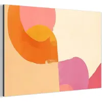 MuchoWow Aluminium schilderij 120x80 cm - Wanddecoratie metaal - Vormen - Abstract - Kleurrijk - Metalen muurdecoratie woonkamer - Decoratie industrieel - Foto op dibond - Industriële accessoires slaapkamer