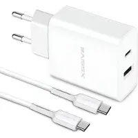 Xssive Fast Charger met USB C naar USB C Oplader Kabel - 1 Meter - Universeel