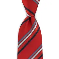Collection JB - Stropdassen - stropdas London Connection - rood / grijs / marineblauw / wit