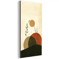 MuchoWow Aluminium schilderij 20x40 cm - Wanddecoratie metaal - Planten - Abstract - Vormen - Metalen muurdecoratie woonkamer - Decoratie industrieel - Foto op dibond - Industriële accessoires slaapkamer