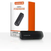 Xssive Powerbank Klein 2600 mAh Zwart - Mini Powerbank - Draagbare USB oplader - Powerbank voor oortjes, smartwatch, koptelefoon, smartphone en accessoires - Zwart