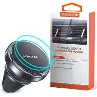 Xssive Telefoonhouder Auto Ventilatie - Metaal - Universeel Autohouder - Telefoonhouders Auto Magnetisch - GSM Houder Auto Magneet voor Ventilatierooster - Inclusief Magneetsticker