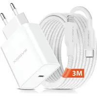 Xssive Snellader geschikt voor iPhone 14, 13, 12, 11, X Pro Max Mini Plus - 3 Meter - Oplader Set - Origineel