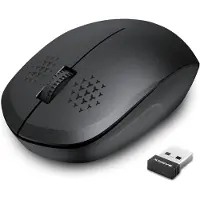 Xssive Laptop Muis Draadloos - Plug en Play USB A Dongle - Kleine muis - Linkshandig en Rechtshandig - Zwart