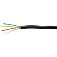 S-Impuls Telefoonkabel 4-aderig op rol | CCA (AWG30) | rond | zwart | 100 meter
