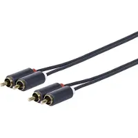 VivoLink PRORCARCA0.5 0.5m 2 x RCA 2 x RCA Zwart audio kabel