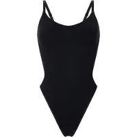Hunkemoller Naadloze corrigerend hoog uitgesneden body Zwart Dames | Maat: S