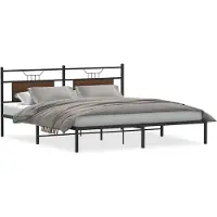 vidaXL Bedframe zonder matras bewerkt hout bruin eikenkleur 160x200 cm