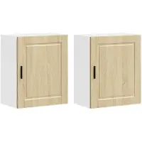 vidaXL Keukenbovenkasten 2 st Porto bewerkt hout sonoma eikenkleurig