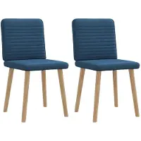 vidaXL Eetkamerstoelen 2 st stof blauw