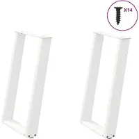 vidaXL Eettafelpoten 2 st U-vormig 60x(72-73) cm staal wit